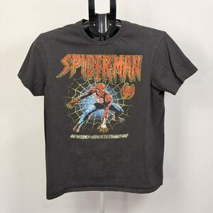 Marvel Spider-Man Shirt Mens Medium Black Graphic Tee My Spidey Sense Superhero